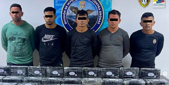 Presos cinco sujetos por traficar droga entre Colombia y Falcón