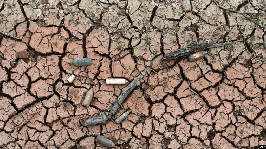 Imagen aérea de un corredor en Honduras afectado por las sequías provocadas por el cambio climático.