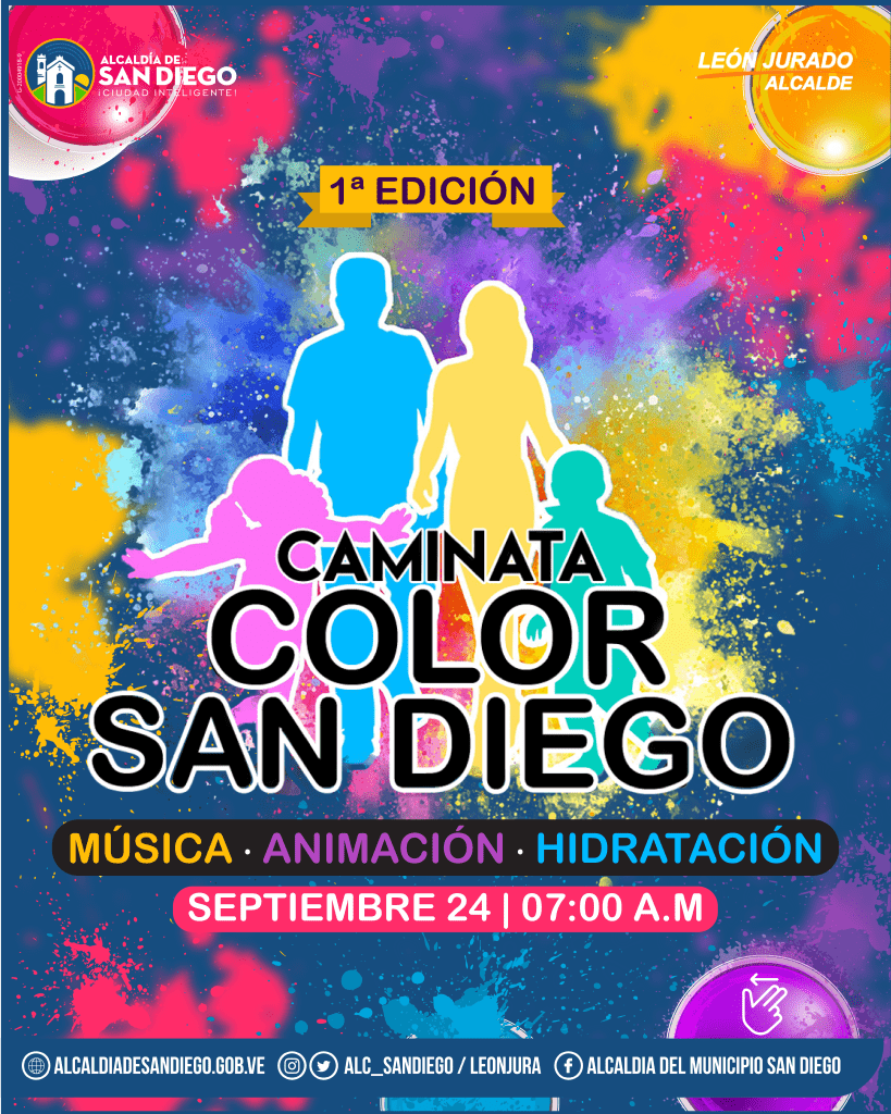 Alcalde Jurado anuncia realización de la primera edición de la "Caminata Color San Diego 2023"