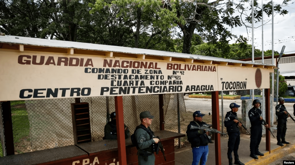 Venezuela's government shows Aragua jail after taking it over, in Tocoron